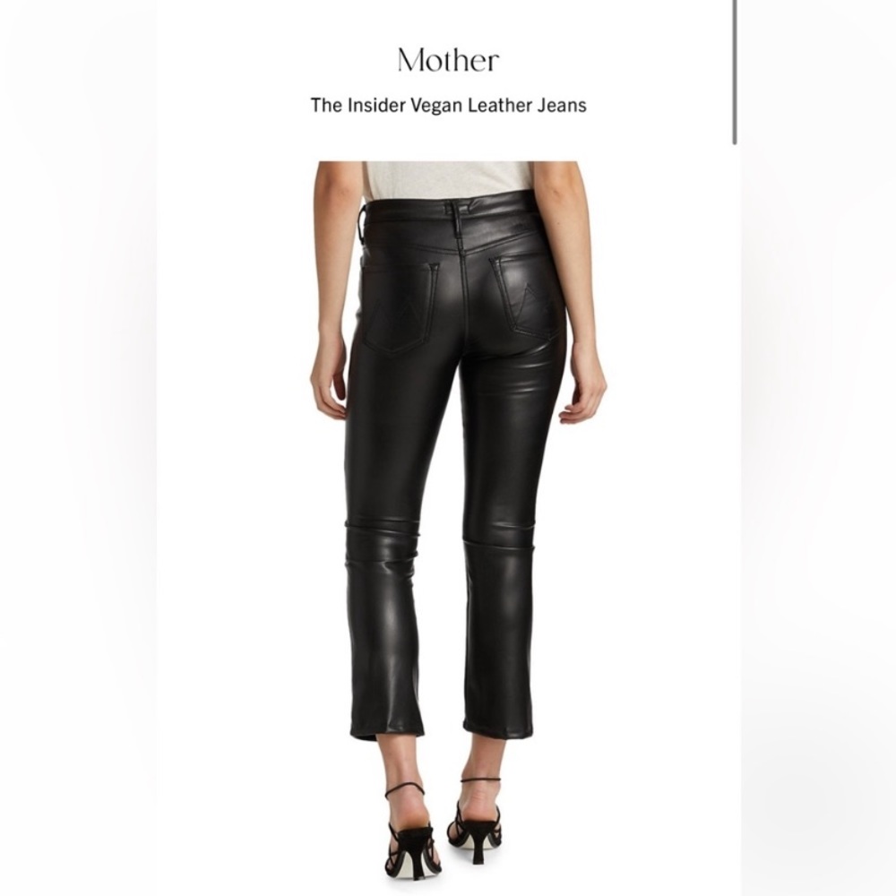 MOTHER Vegan Leather Insider Crop Pants